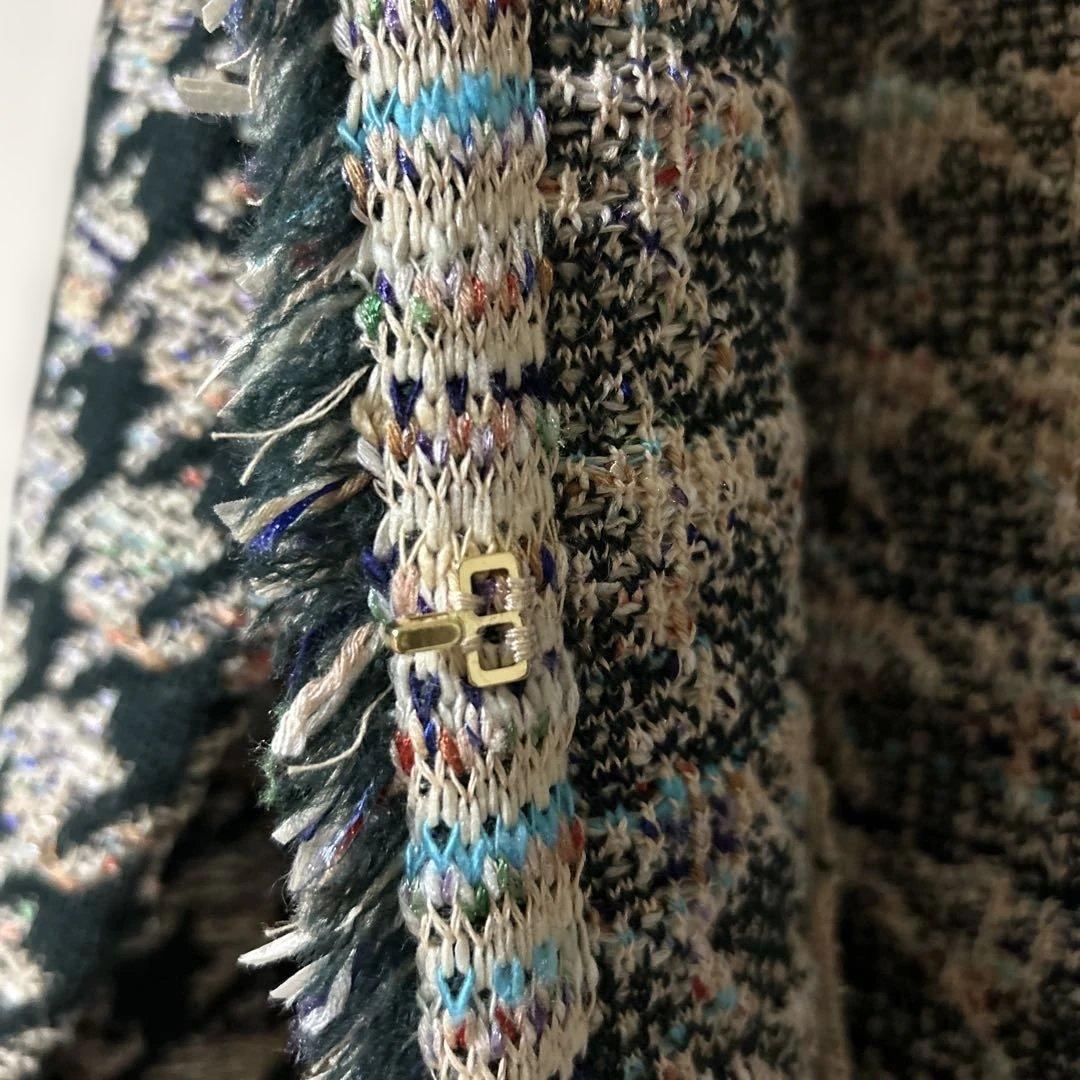 コーヘン coohem ツイード　ノーカラー　ジャケット