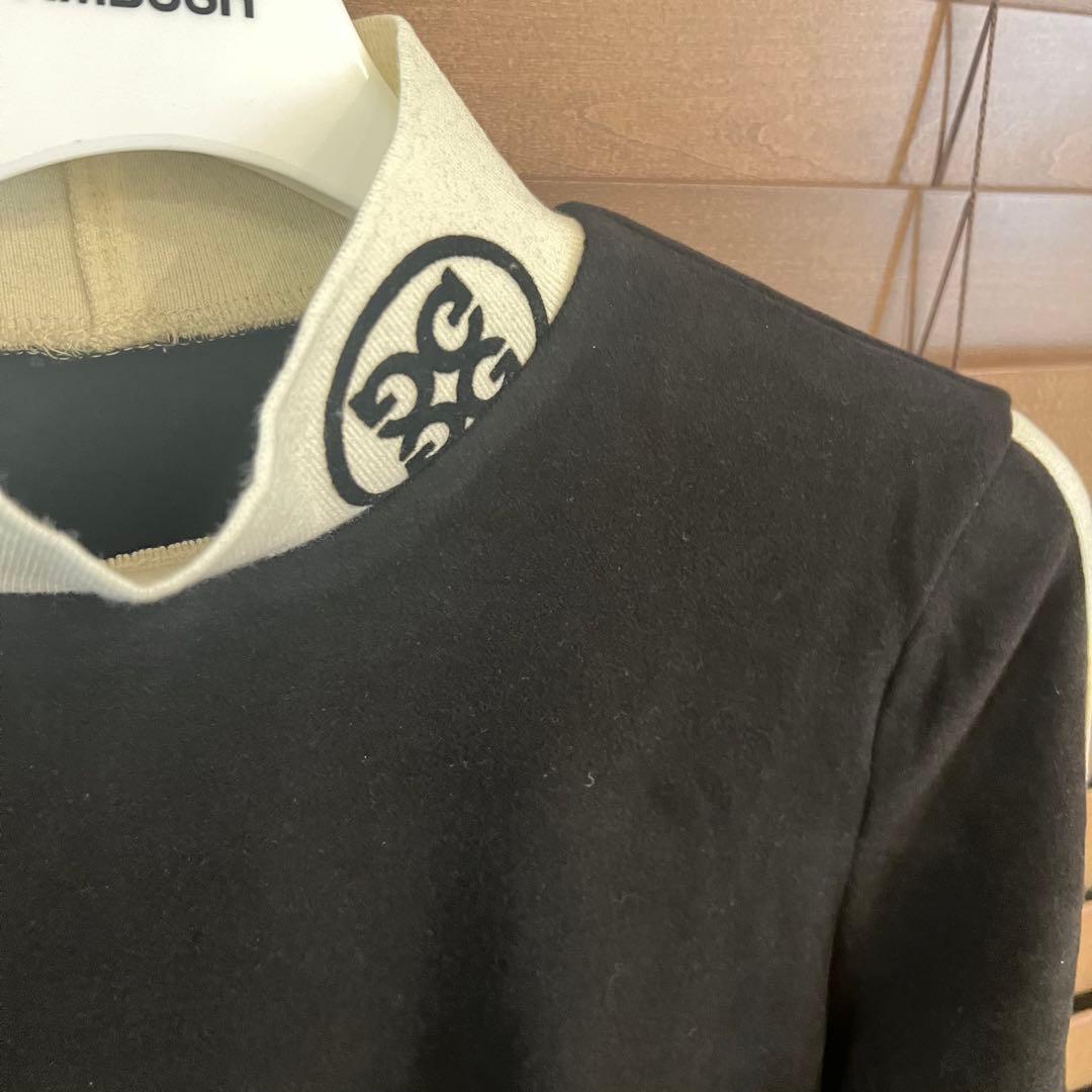 【M】G/FORE ジーフォア ゴルフ カットソー 起毛 モックネック長袖T 黒