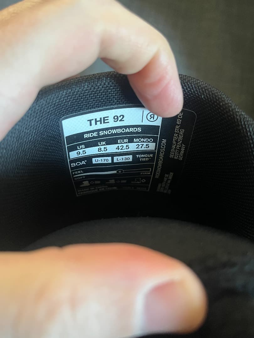 スノーボード Ride 92 board Boots