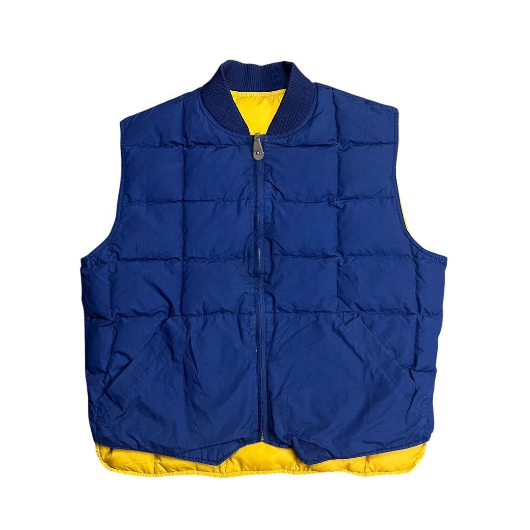 80s 90s Eddie Bauer カナディアンベスト リバーシブル ダウン