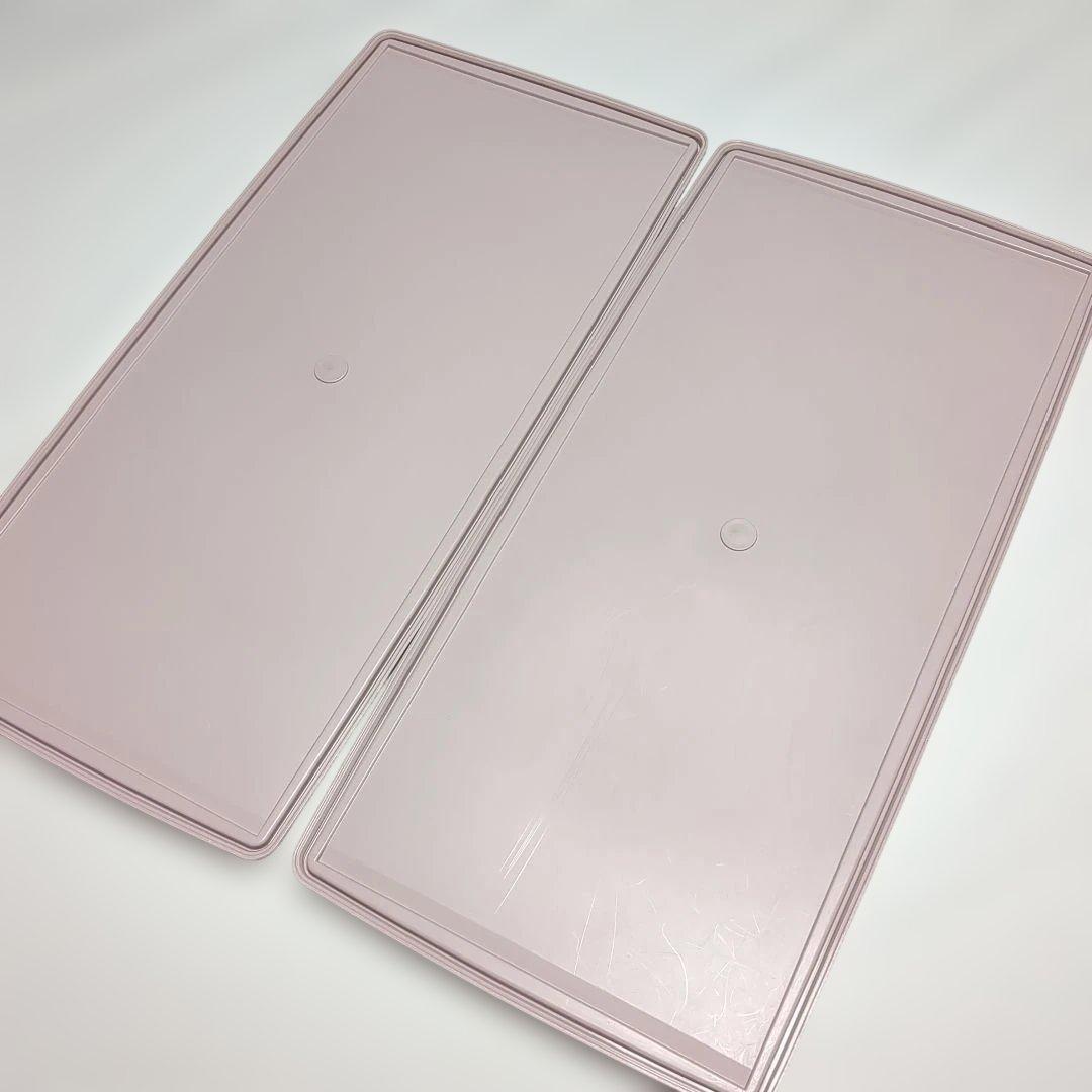 タッパーウェア　ピンク　ロングスーパーケース　2個