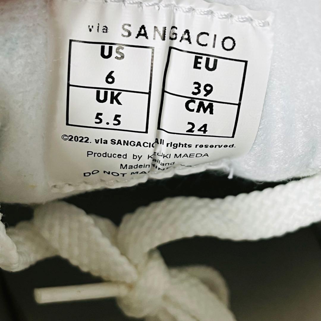 【SANGACIO/サンガッチョ】新品✨　ホワイト/レッド　24cm
