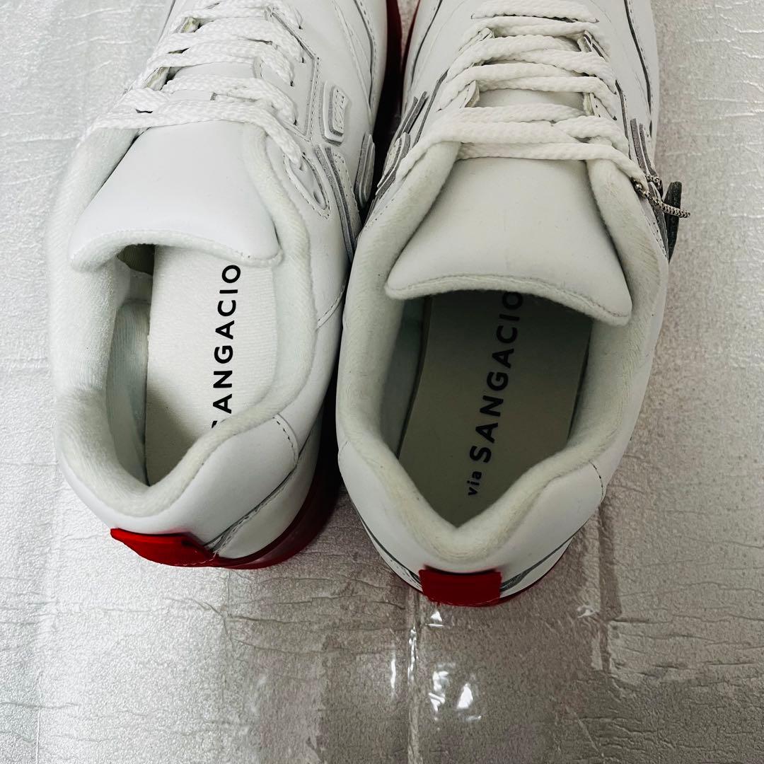 【SANGACIO/サンガッチョ】新品✨　ホワイト/レッド　24cm