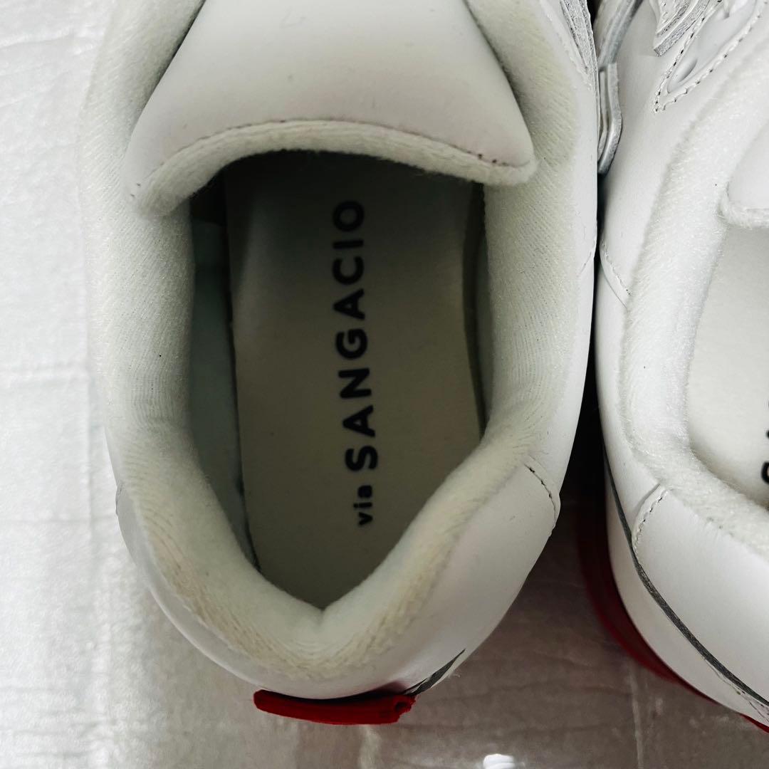【SANGACIO/サンガッチョ】新品✨　ホワイト/レッド　24cm