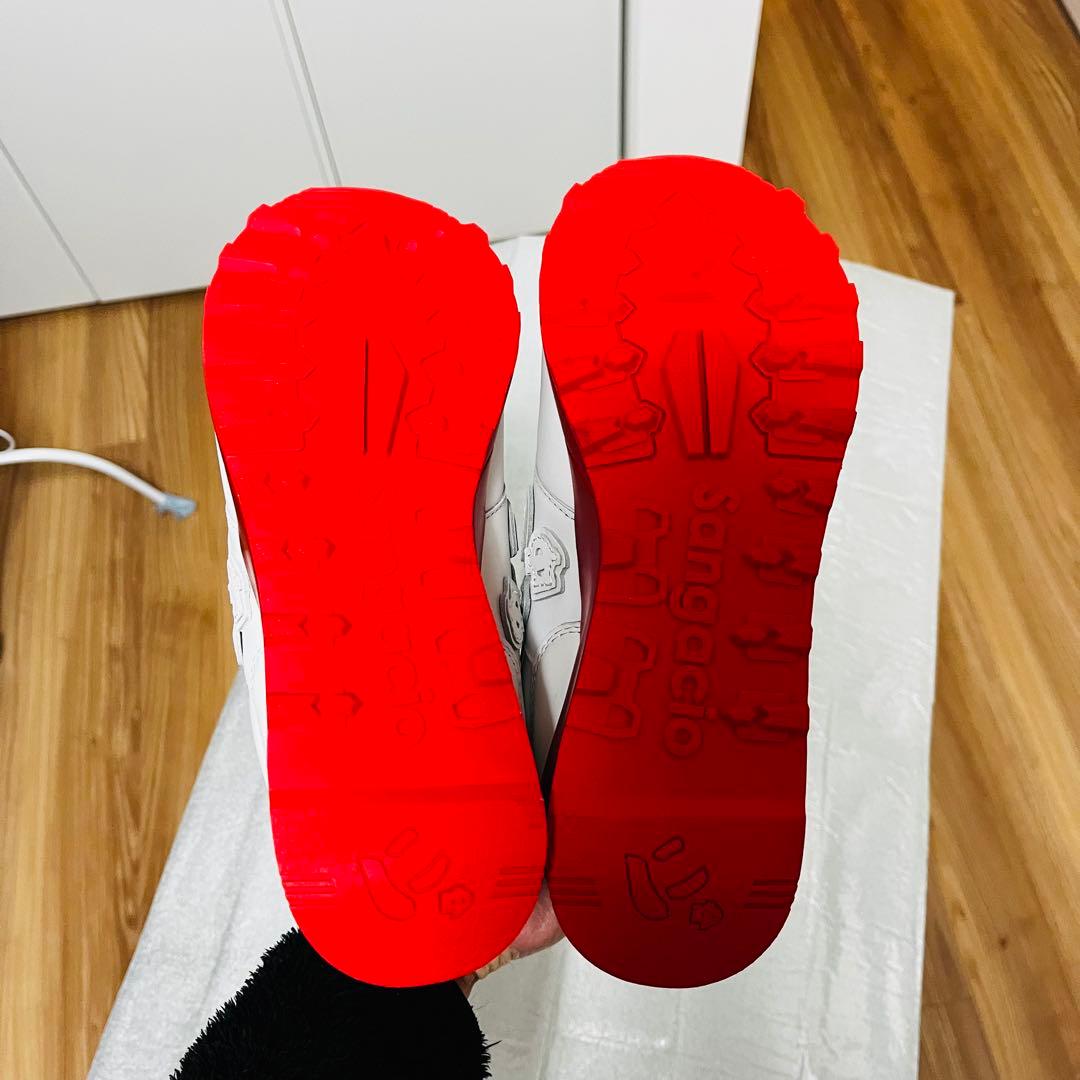 【SANGACIO/サンガッチョ】新品✨　ホワイト/レッド　24cm