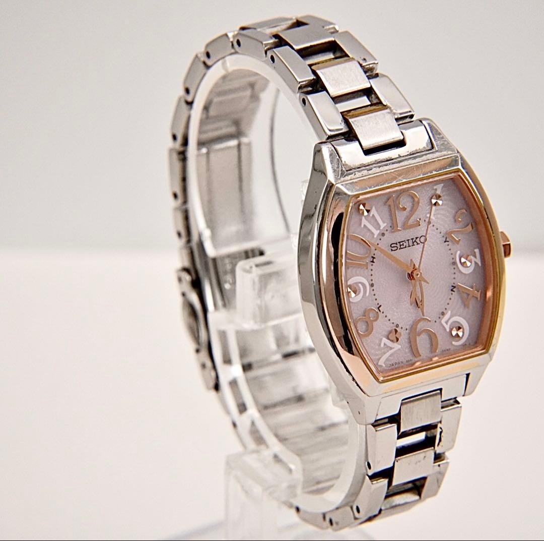 【回路検査済】SEIKO セイコー ルキア 電波ソーラー レディース ピンク