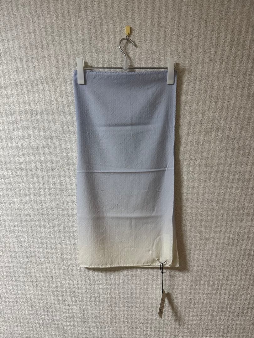 小物 22SS WHITE CASHMERE HERRINGSBONE SCARF