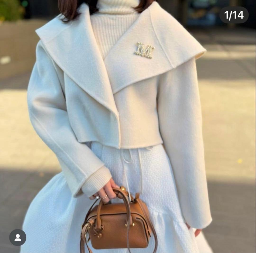 U-BIG REIMI ウールダブルフェイスショールカラーショートジャケット