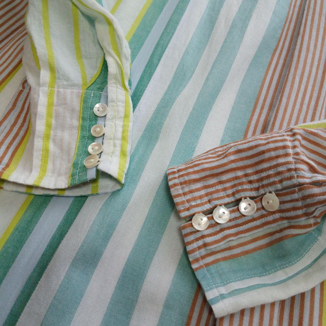 【ne Quittez pas】25SS ストライプ ギャザー ネック ドレス