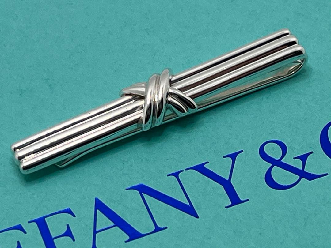 c496 美品　ティファニー　1992 シグネチャー　ネクタイピン　925