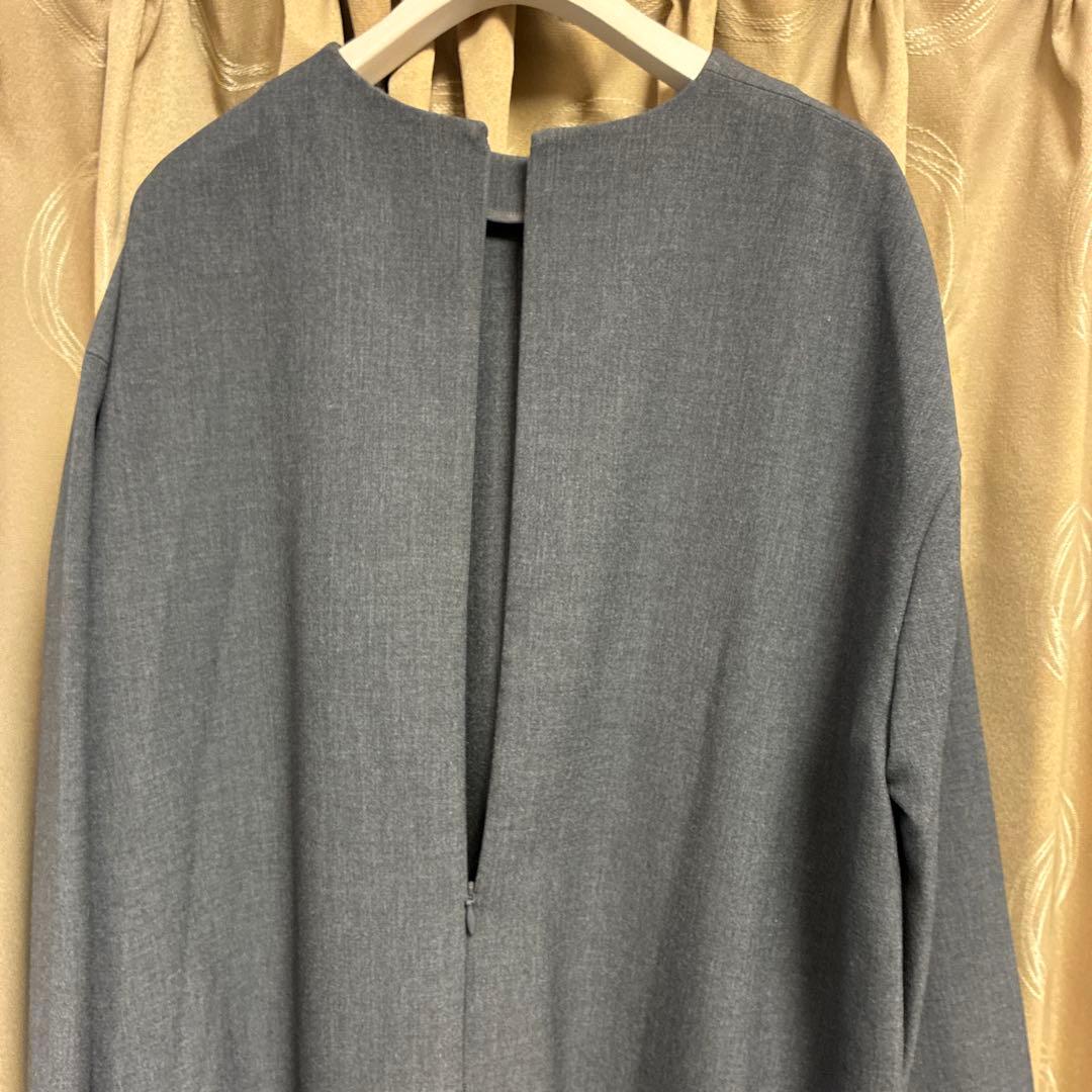 ENFOLD エンフォルド　ダークグレー 長袖ロングワンピース