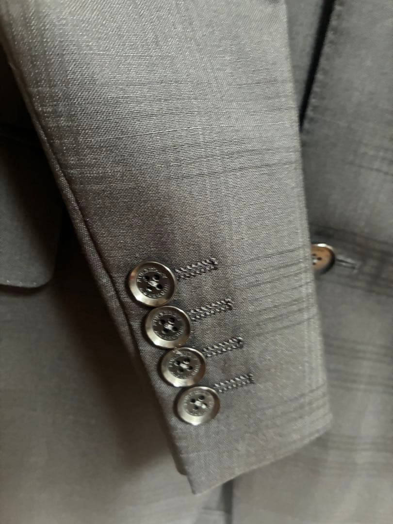 【極美品】BURBERRY（バーバリー）黒　ブラック　チェックスーツセットアップ