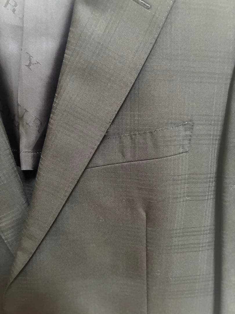 【極美品】BURBERRY（バーバリー）黒　ブラック　チェックスーツセットアップ