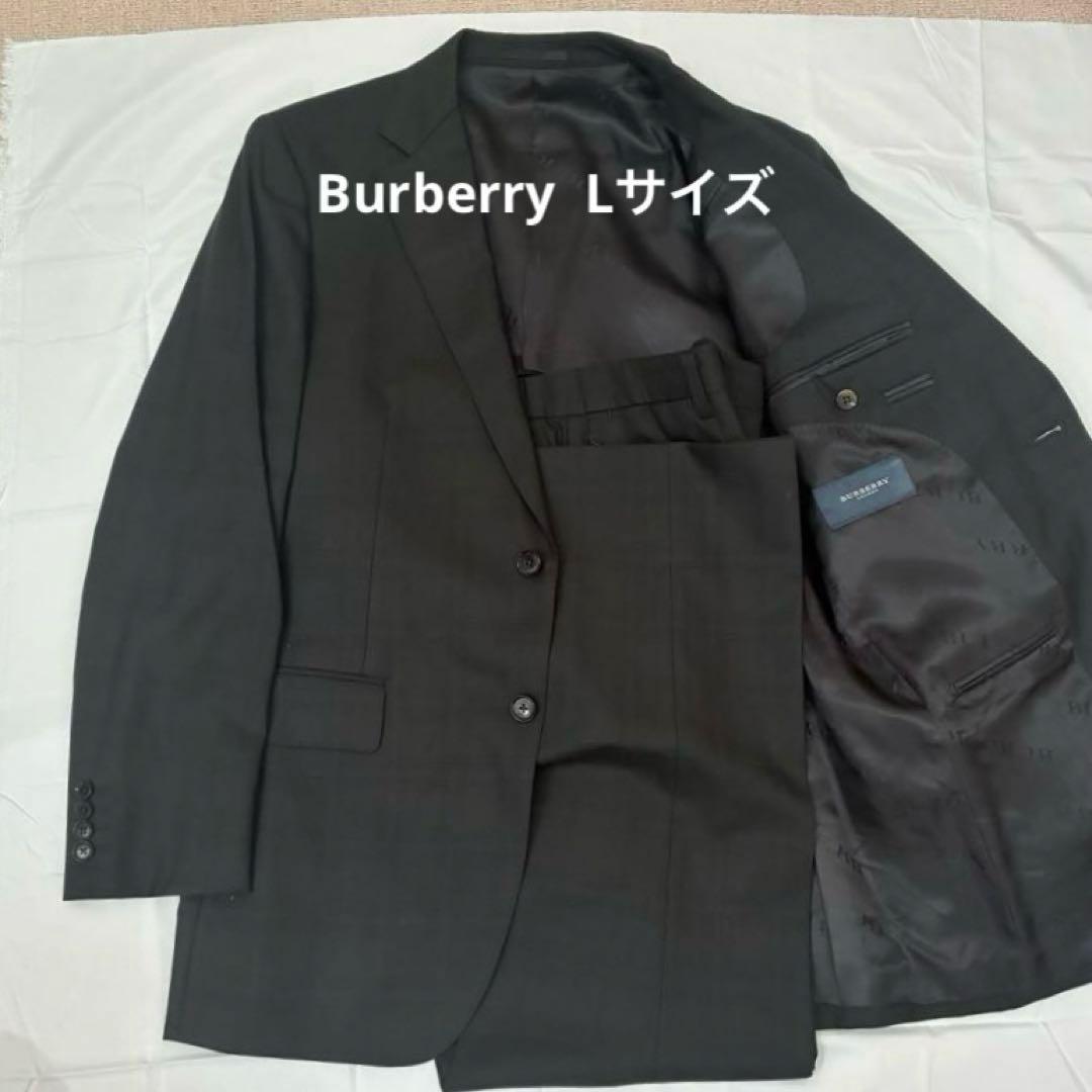 【極美品】BURBERRY（バーバリー）黒　ブラック　チェックスーツセットアップ
