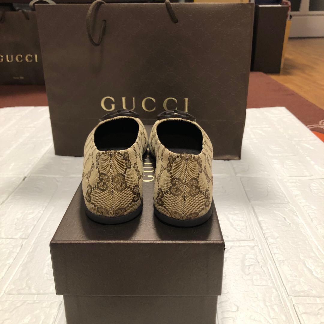 専用です♪ 新品★グッチGGキャンバス　フラットシューズ　35.5cm 箱付き