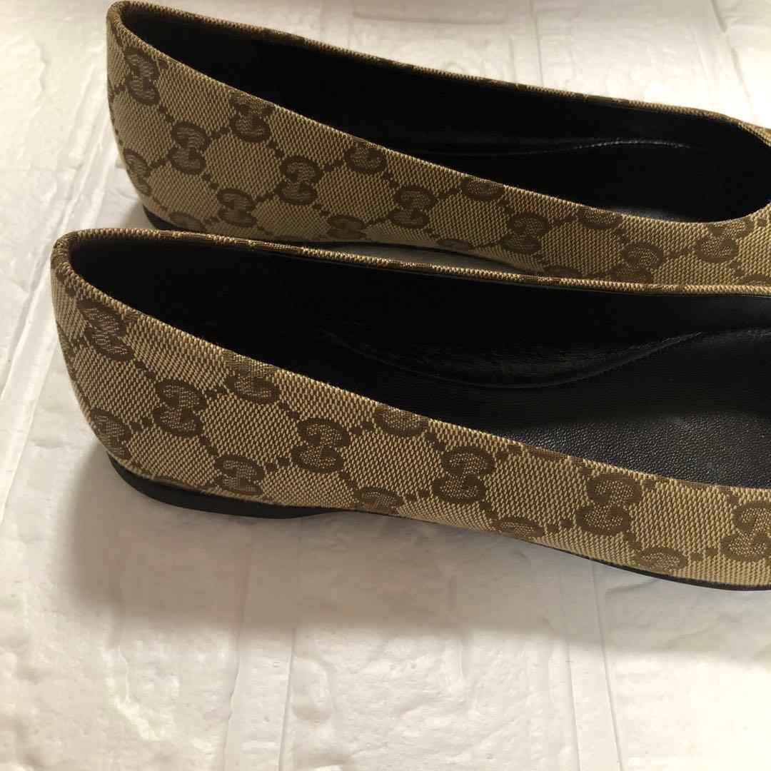 専用です♪ 新品★グッチGGキャンバス　フラットシューズ　35.5cm 箱付き