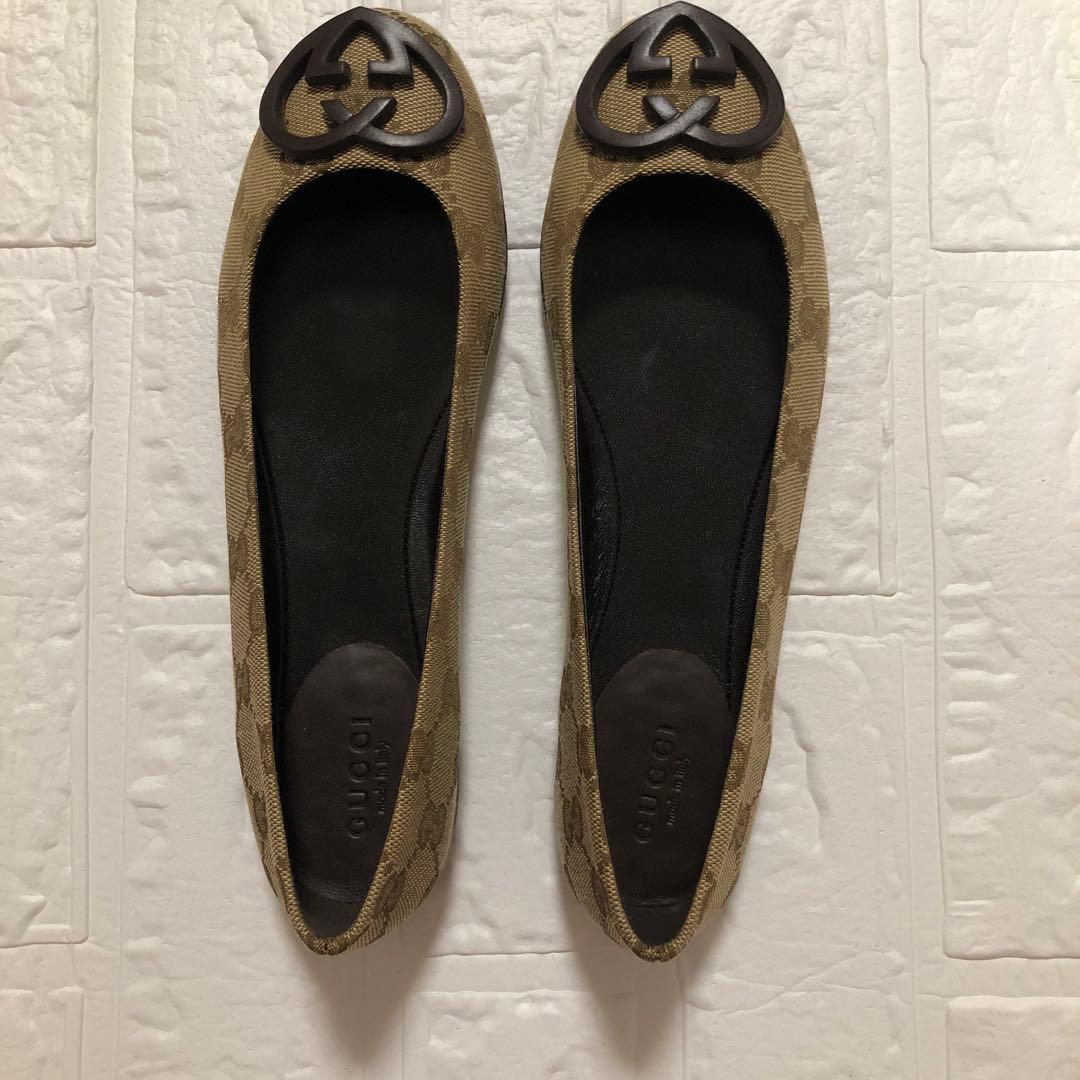 専用です♪ 新品★グッチGGキャンバス　フラットシューズ　35.5cm 箱付き