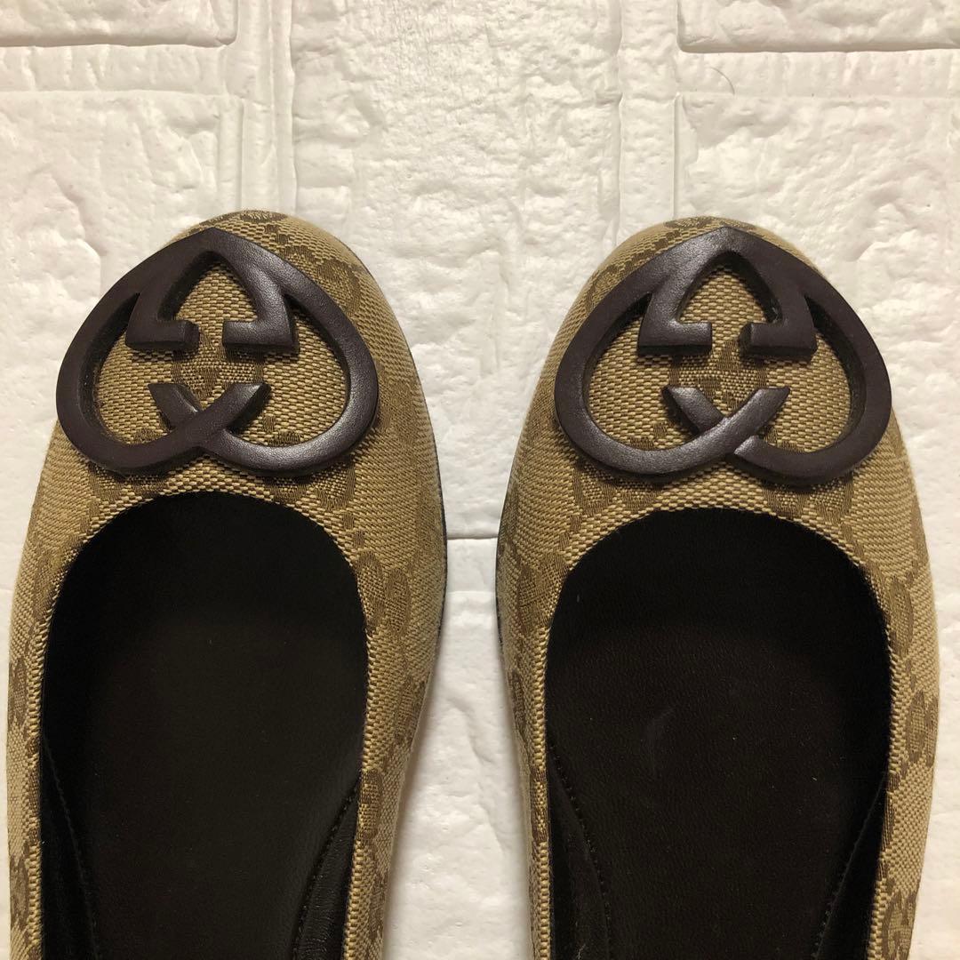 専用です♪ 新品★グッチGGキャンバス　フラットシューズ　35.5cm 箱付き