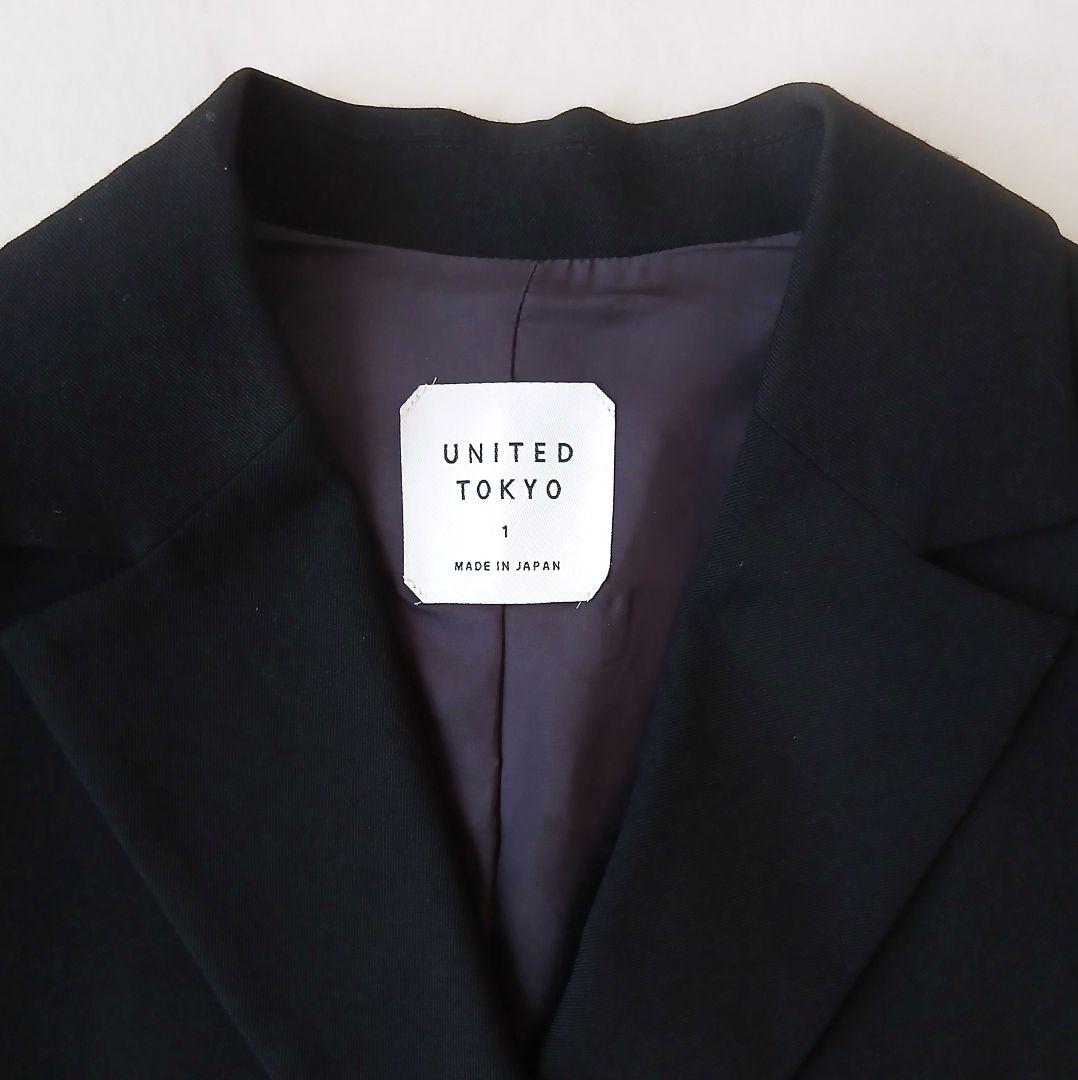 訳アリ美品 ユナイテッドトウキョウ ラナツイル ショートジャケット 1 ブラック