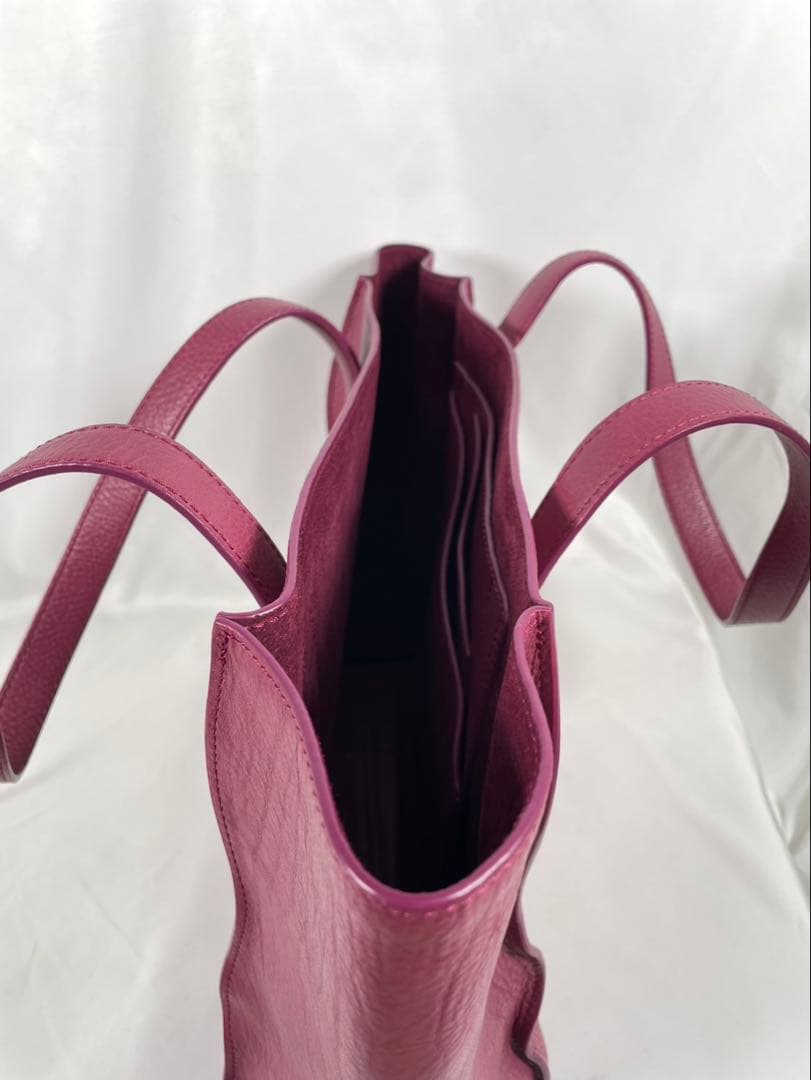 美品 HIROFU ヒロフ トートバッグ ヌーボラ レザー Hロゴ 肩掛け