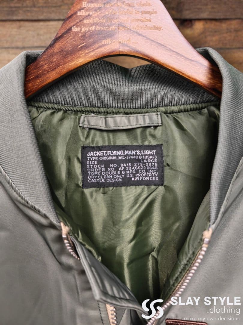 お取り寄せ商品 M *WII USAF 2025 MA1セージグリーン