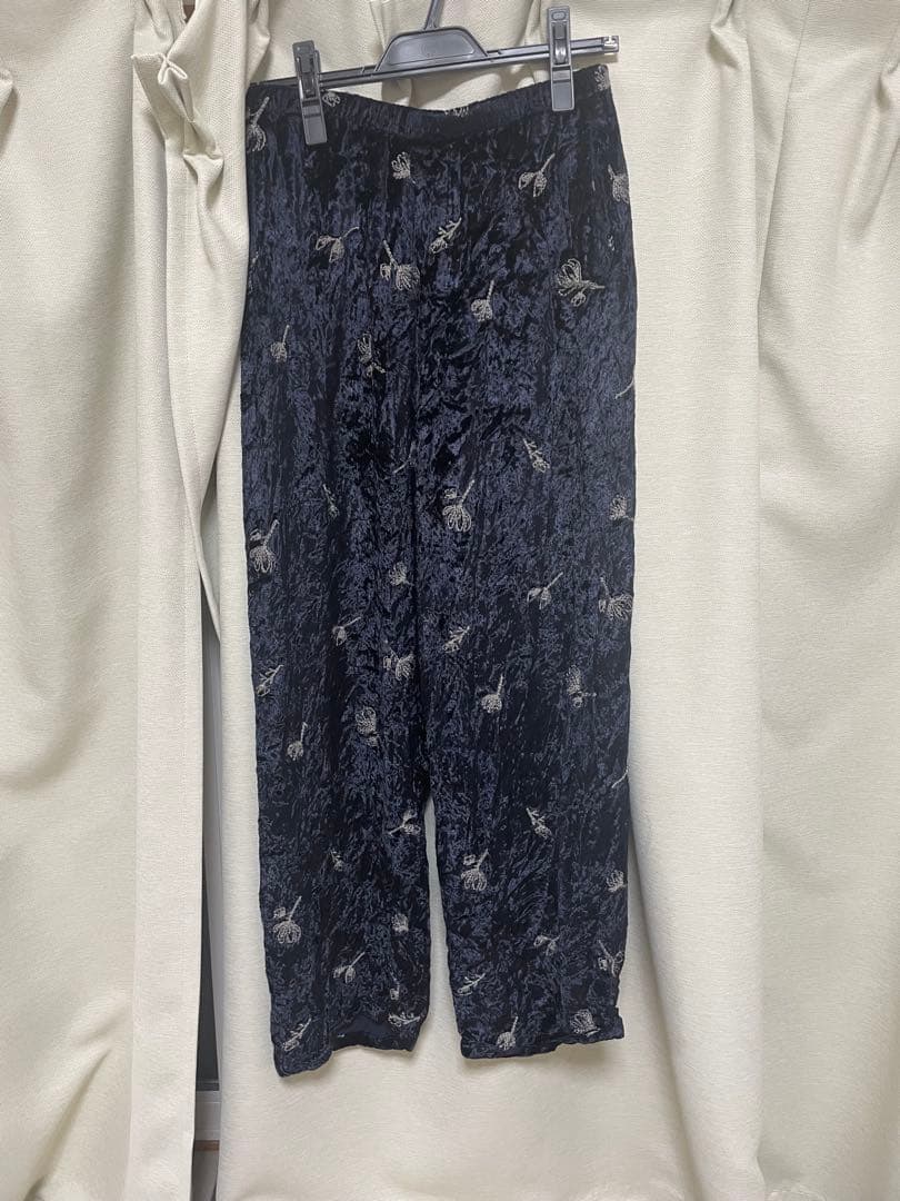 todayful エンブロイダリーベロアパンツ　38