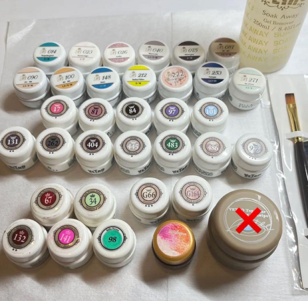 ベトロ　ベラフォーマ　No.19 カラージェル33色セット　ワタガシ　ブラシ