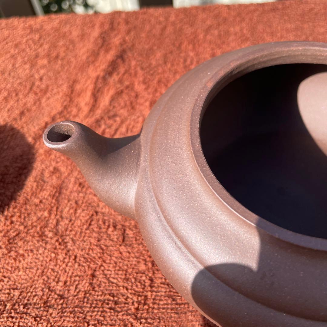 中国 砂壺 朱泥 如意 手作り 煎茶道具
