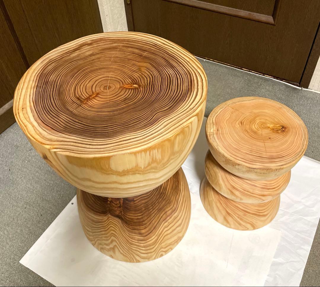 丸太　スツール　sonehoz ナチュラルウッド2個セット