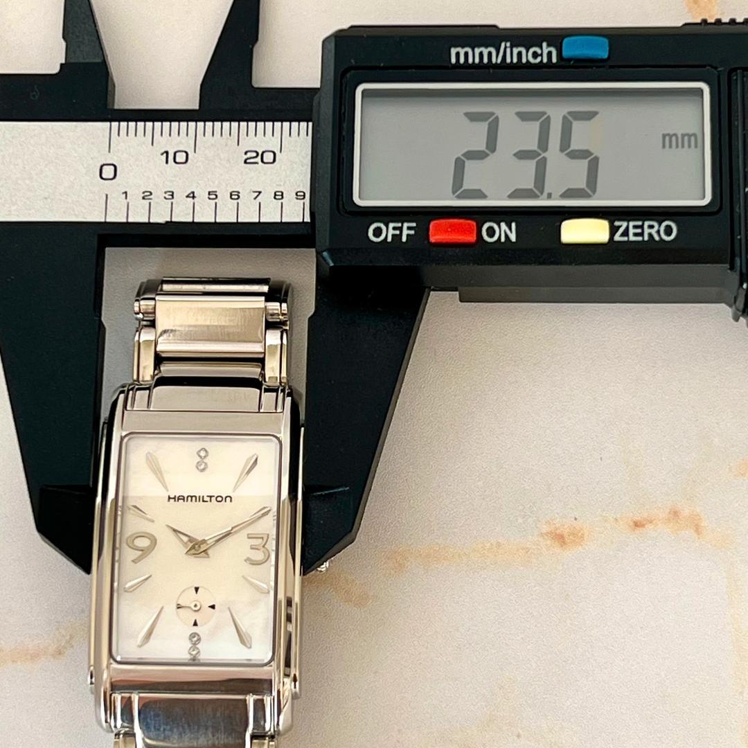 hoo.【稼働品】HAMILTON アードモア 4Pダイヤ シェル文字盤