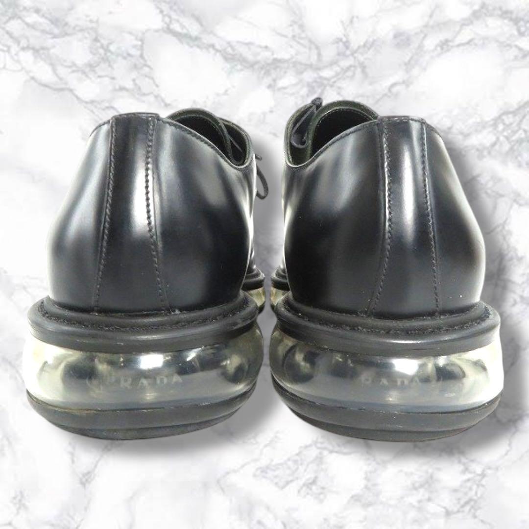 美品 プラダ ビジネスシューズ 2EE エアソール レザー 黒 26.5