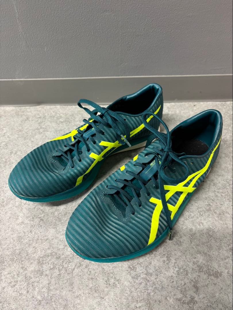ASICS スパイクシューズ 青/黄