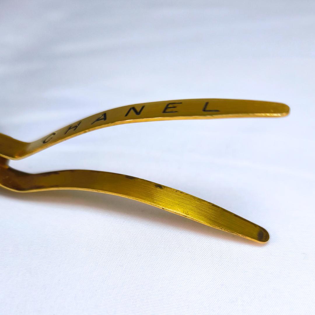 【美品】CHANEL　ヘアピン　ヴィンテージ　ゴールド