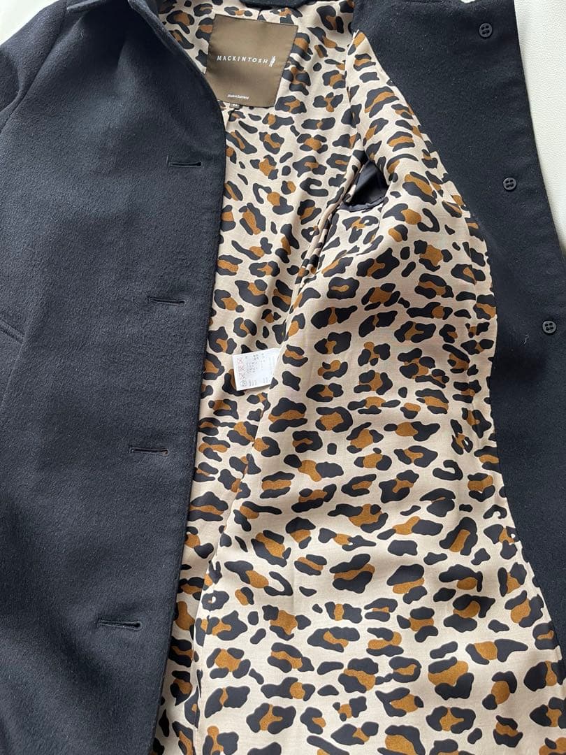 マッキントッシュ　レオパード　コート　黒　MACKINTOSH
