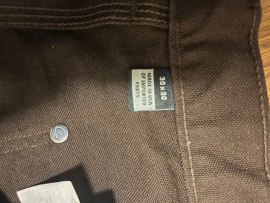 ク*子様 USA製 W30L30 カーハート ダークブラウン B136 ダブルニ