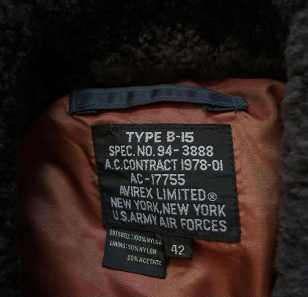 AVIREX LIMITED TYPE B-15 ジャケット 42 90's