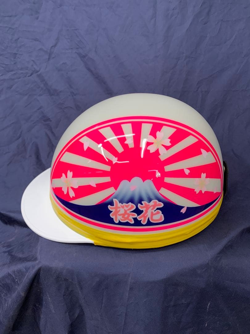 6 コルク半　鏡面仕上げ　蛍光ピンク 蓄光塗料　富士日章　桜　桜花