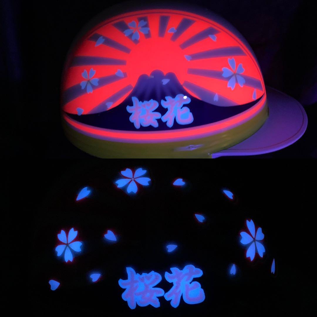 6 コルク半　鏡面仕上げ　蛍光ピンク 蓄光塗料　富士日章　桜　桜花