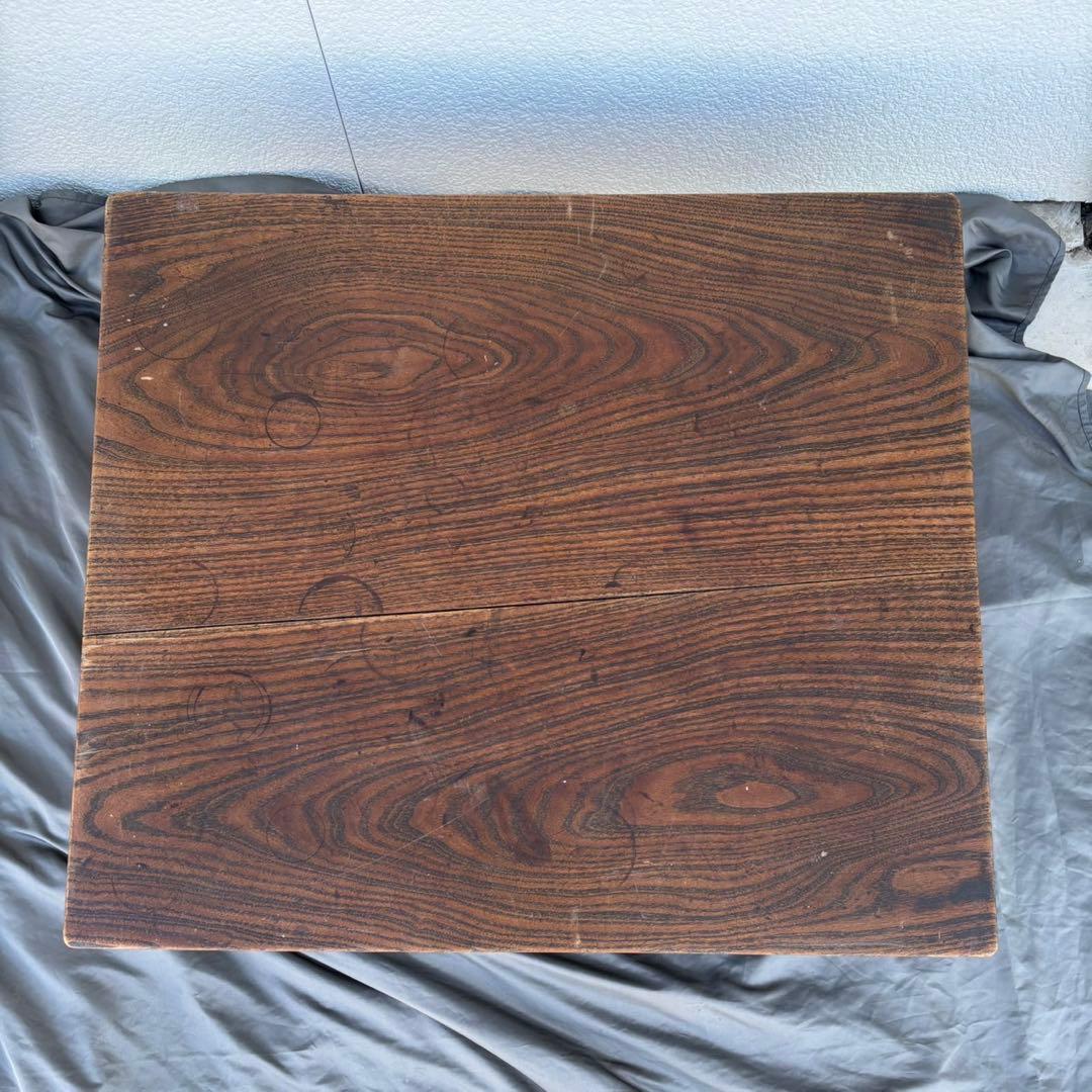 Cy47　和製アンティーク　木製　テーブル　ローテーブル　ろくろ脚　古道具