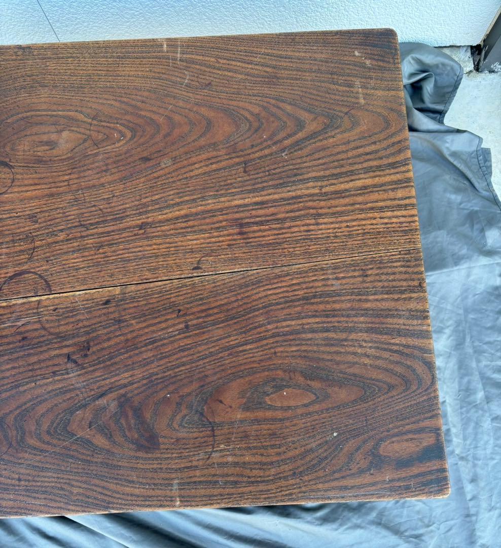 Cy47　和製アンティーク　木製　テーブル　ローテーブル　ろくろ脚　古道具