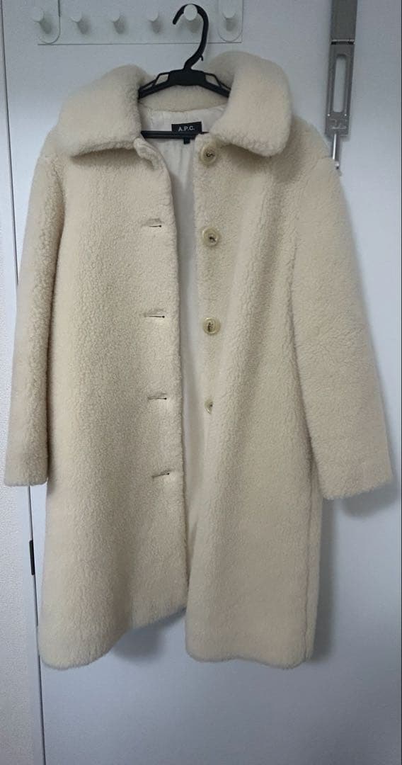A.P.C. アイボリー ボアコート 34