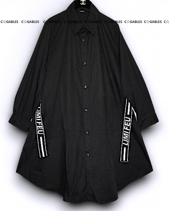 LIMI feu リミフゥ　シャツワンピース　ロゴベルト付き　ヨウジヤマモト