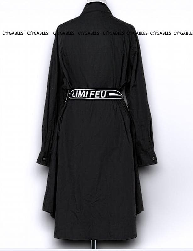 LIMI feu リミフゥ　シャツワンピース　ロゴベルト付き　ヨウジヤマモト