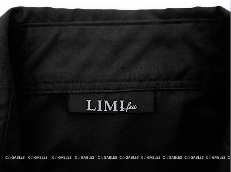 LIMI feu リミフゥ　シャツワンピース　ロゴベルト付き　ヨウジヤマモト