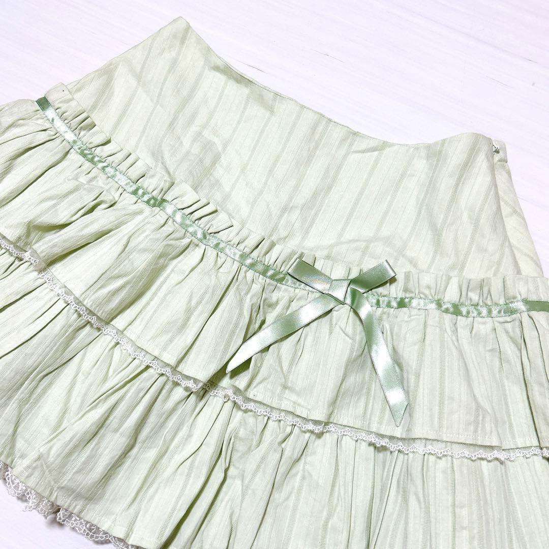 美品　Angelic Pretty ティアード　スカート　ミニ　フリル　平成
