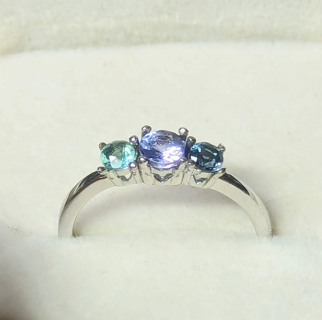 オーダー 三石リング タンザナイト