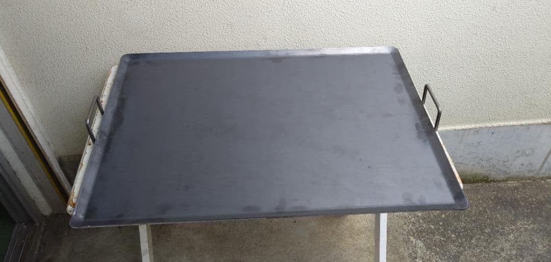 キャンセル品のため 大幅値引き 持ち手付 ６ミリ鉄板 プロパンガス グリラー