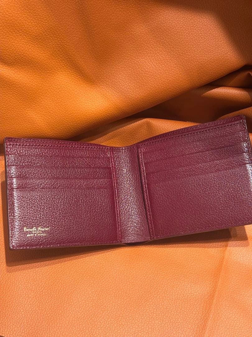 Camille Fournet バーガンディ 二つ折り財布　カミーユフォルネ