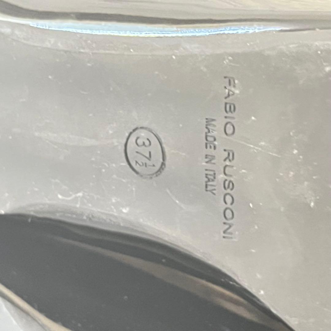 【美品】 ファビオルスコーニ　ブラック　エナメル　ポインテッド　フラットシューズ