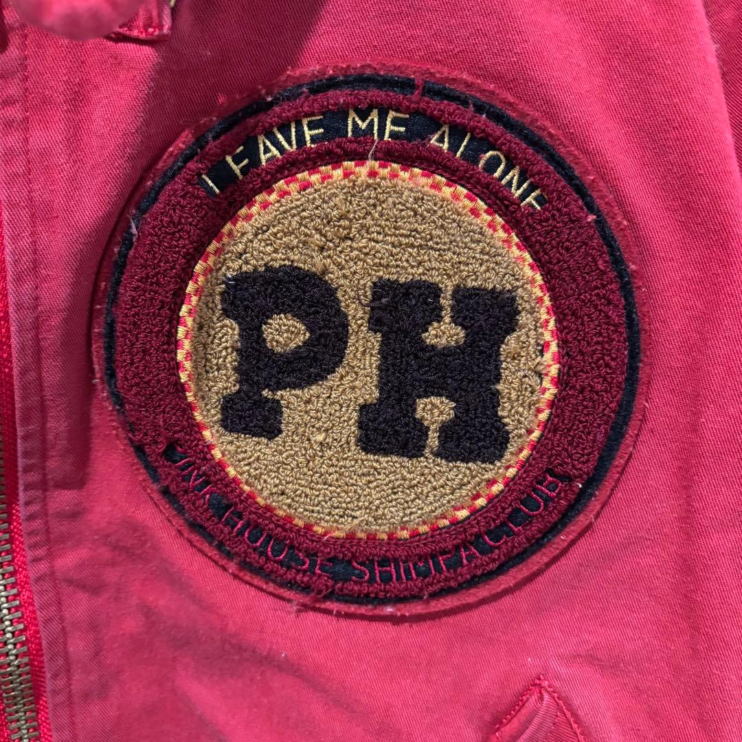 ピンクハウス　ワッペン　ブルゾン　フード　バックプリント　ヴィンテージ